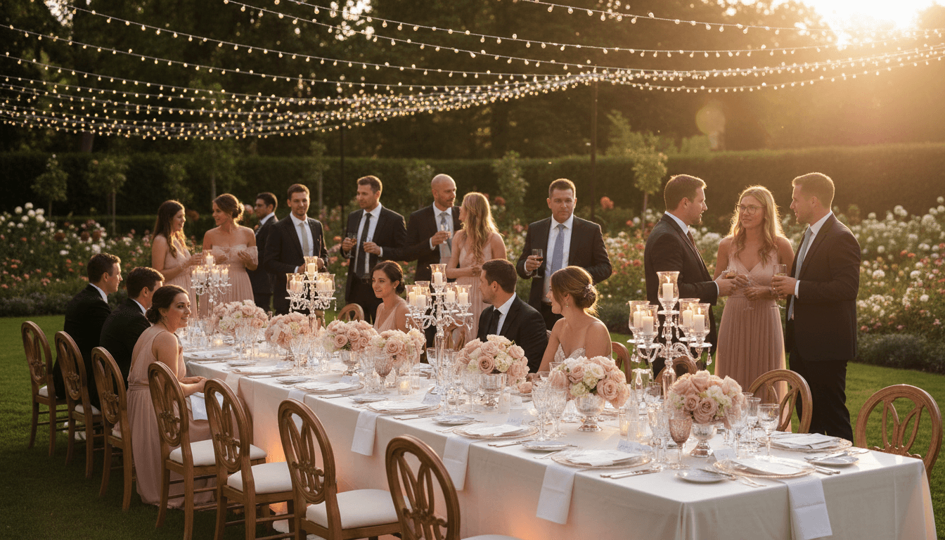Upscale plated dishes at an elegant event reception